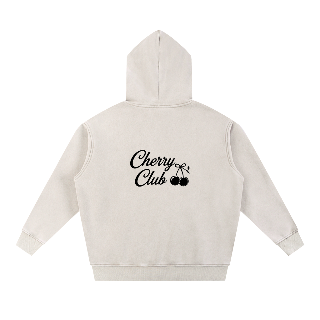 Cherry Club Tonal Logo Snowwash Oversized Hoodie | Haven x Cherry Club Collab