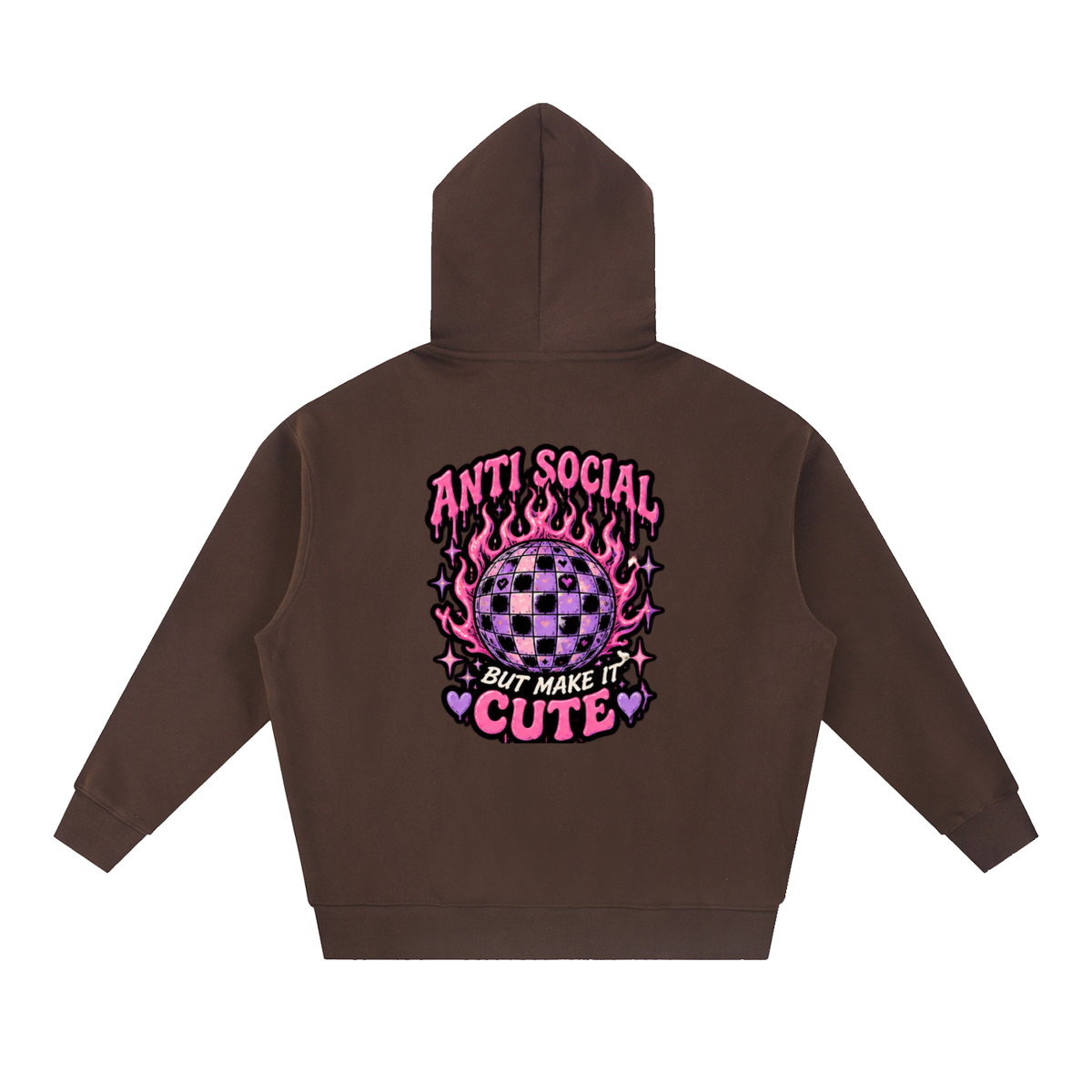 Anti Social But Make It Cute Oversized Hoodie | Haven Unfiltered