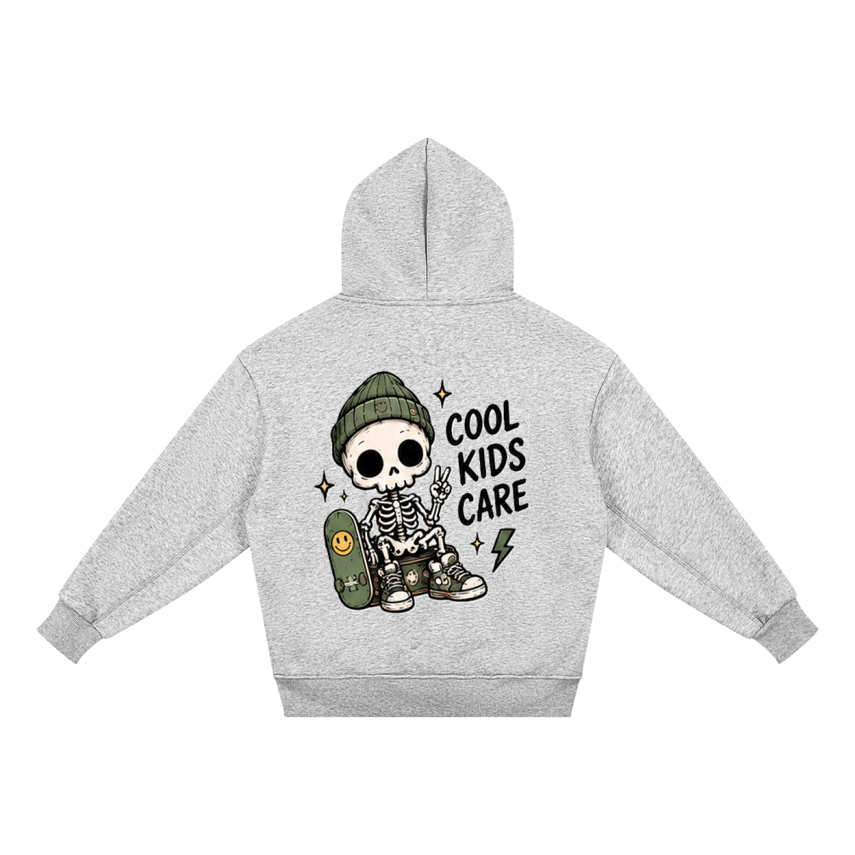 Cool Kids Care Skateboard Skeleton Kids Hoodie | Little Haven Collection