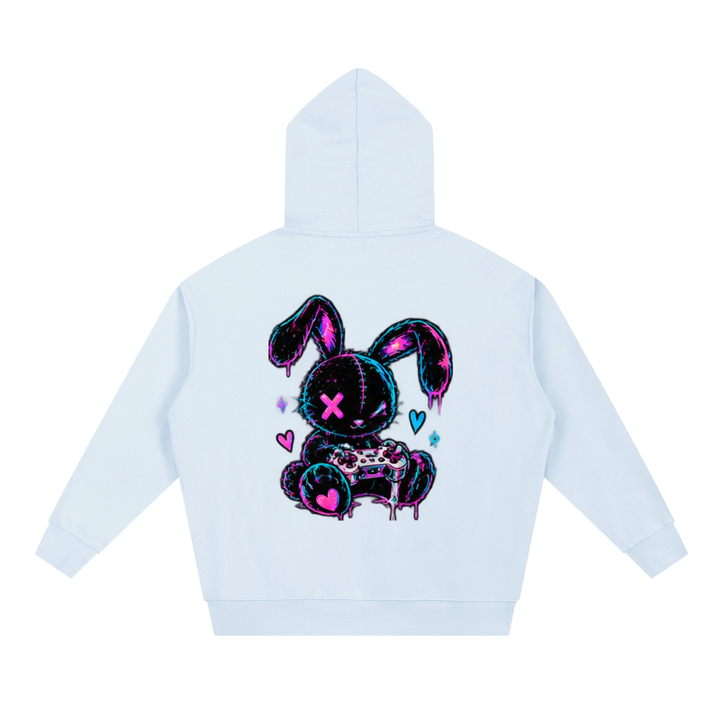 Haven X Pixel Riot – Glitch Bunny Adult Gaming Hoodie