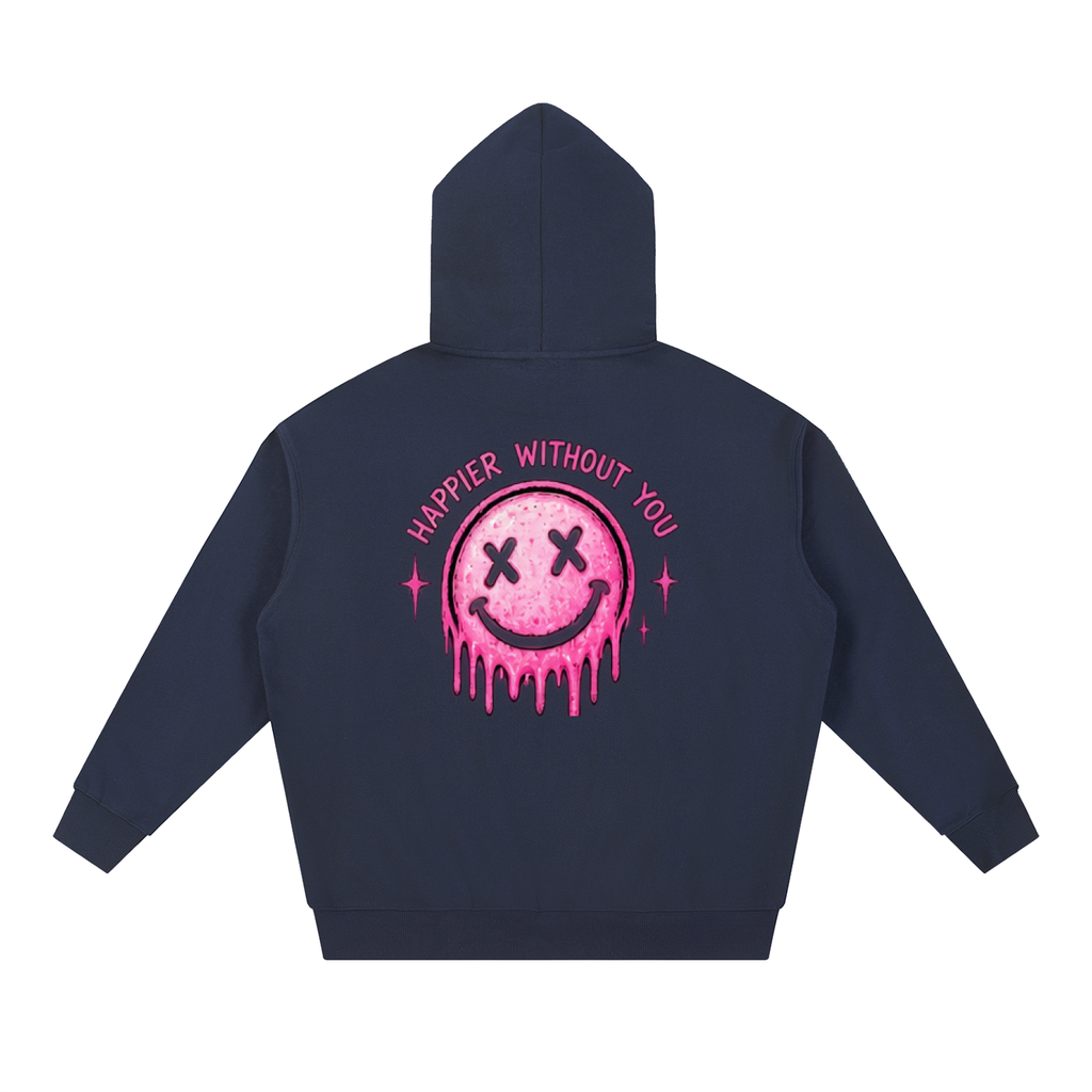 Happier Without You Front & Back Oversized Hoodie | Haven Unfiltered